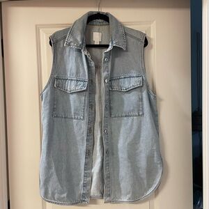 H&M Light Blue Denim Vest